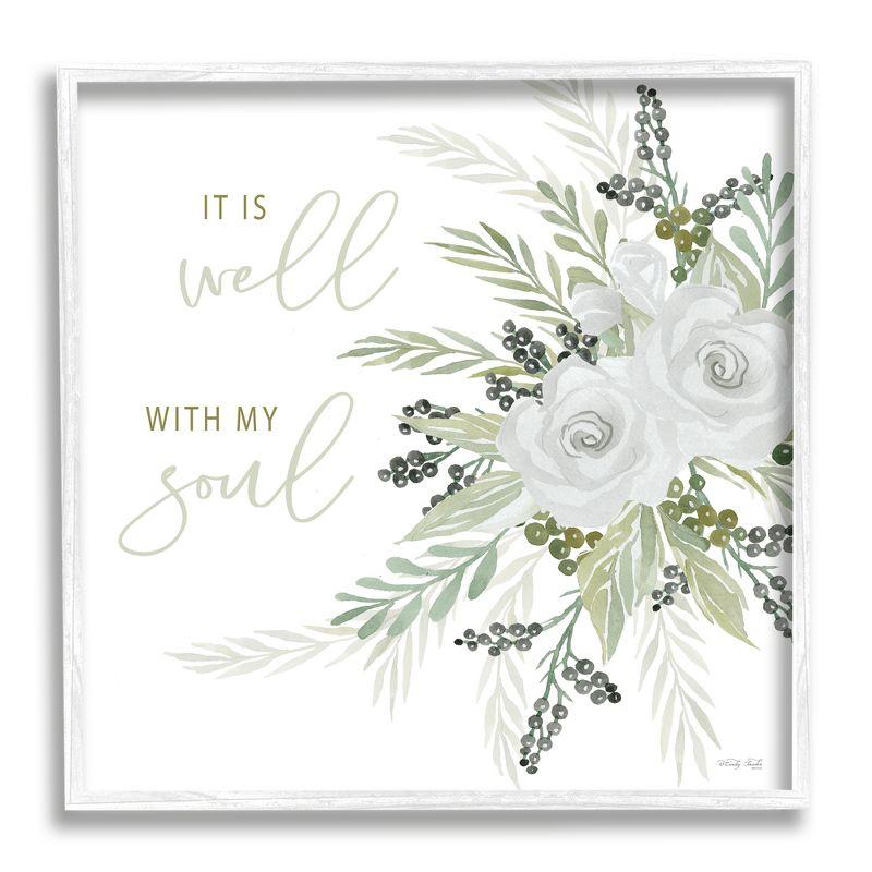 Stupell Industries " It Is Well With My Soul White Roses " by Cindy Jacobs