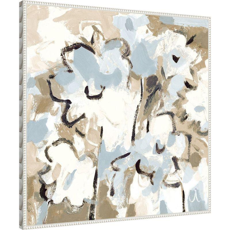 Amanti Art Light Blue Floral by Vas Athas Framed Canvas Wall Art