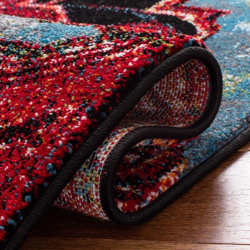 Vintage Hamadan VTH248 Power Loomed Indoor Area Rug - Blue/Red - 6'7"x6'7" - Safavieh