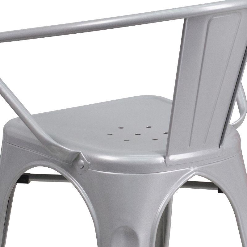 Flash Furniture Hucheson Metal Indoor-Outdoor Chair with Arms