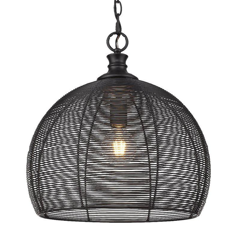 Callan 1 - Light Matte Black Lantern Pendant