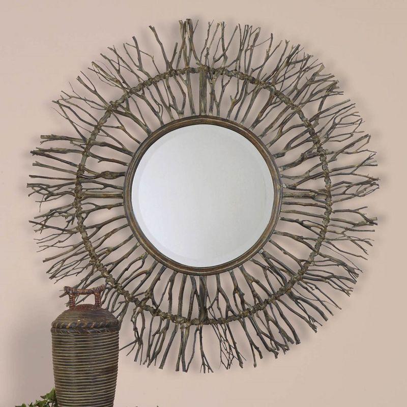 Wood Flat Wall Mirror