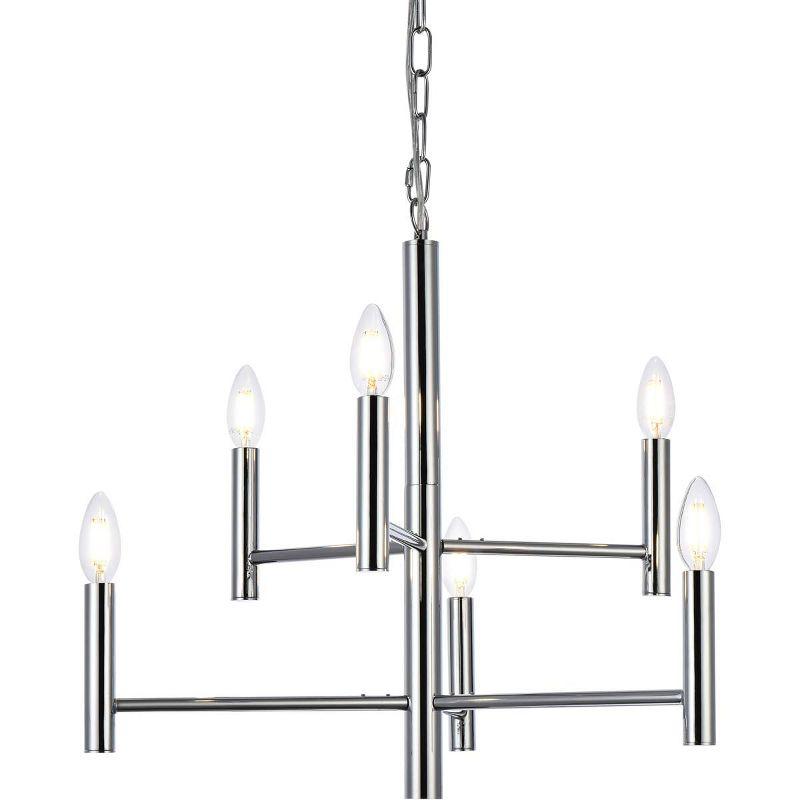 Elegant Lighting Carmella 6 lights pendant in chrome