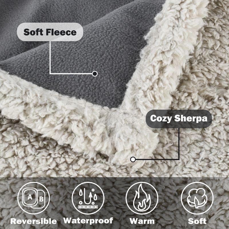 Kritter Planet Waterproof Bed Blanket, Washable Stain Proof Pad Bed Cover, Reversible Leakproof Furniture  Protector, Queen Size