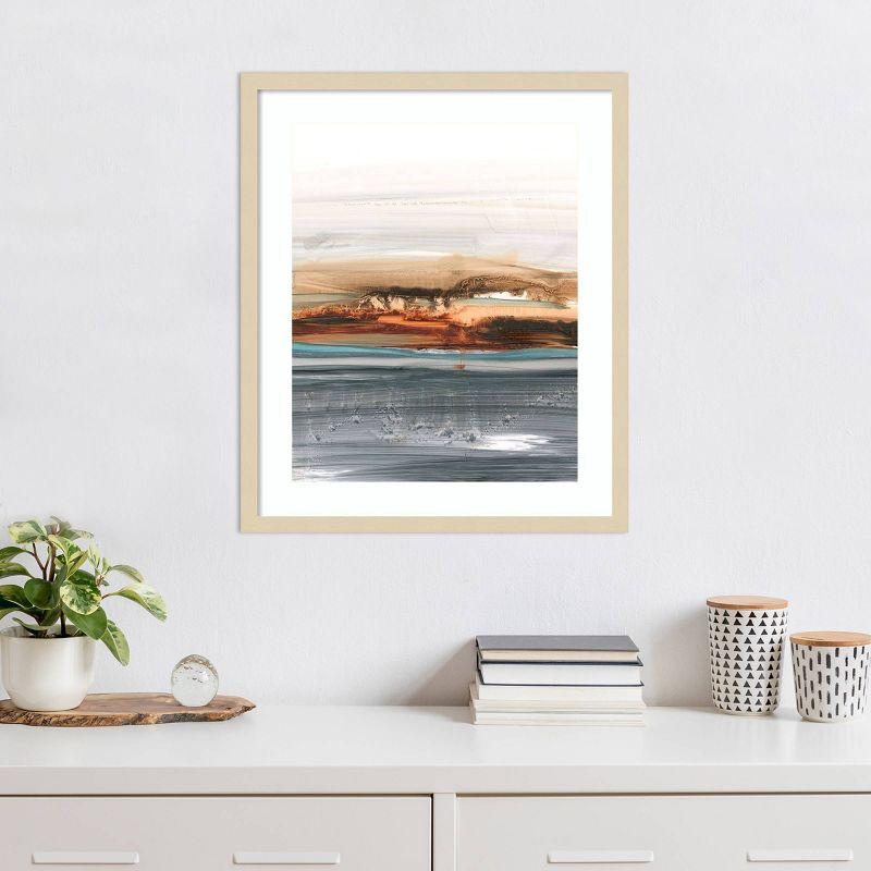 Sienna Dunes II Natural Framed Abstract Graphic Art Print