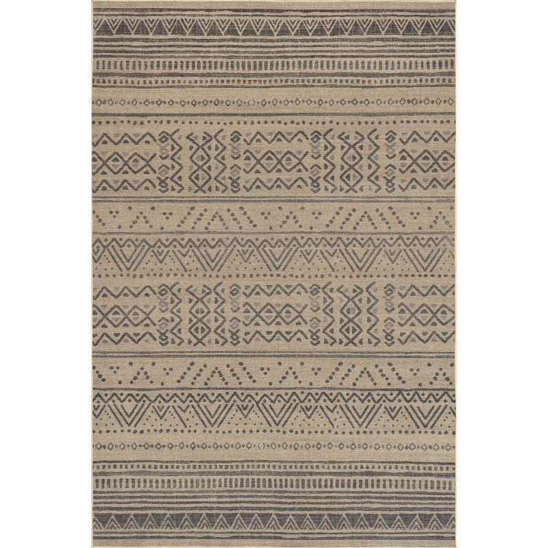 Nuloom Anisa Stripe Easy-Jute Pet Friendly Machine Washable Area Rug, 8' x 10', Natural