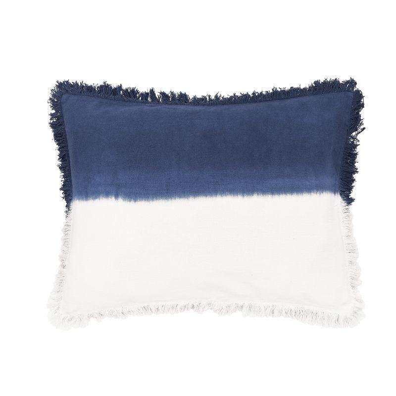 Aster Two-Tone Indigo and White Cotton Standard Sham