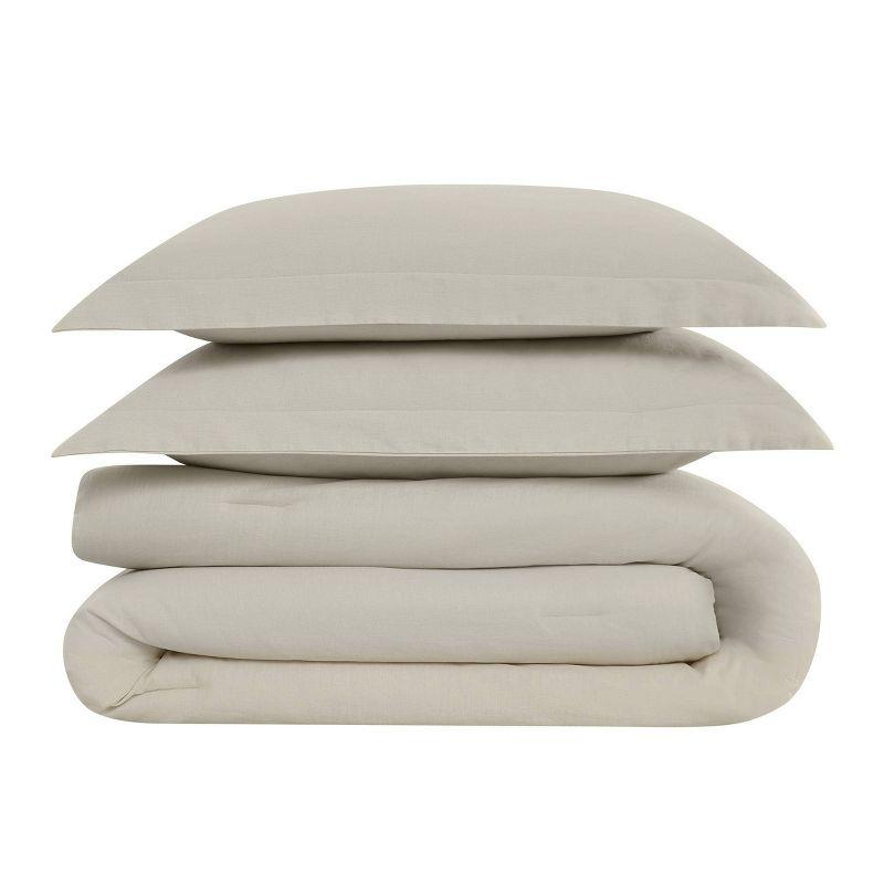 Brooklyn Loom 3pc King Flax Linen Comforter Set Natural