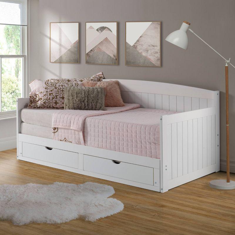 Alaterre Furniture King Harmony Kids' Daybed with Conversion White