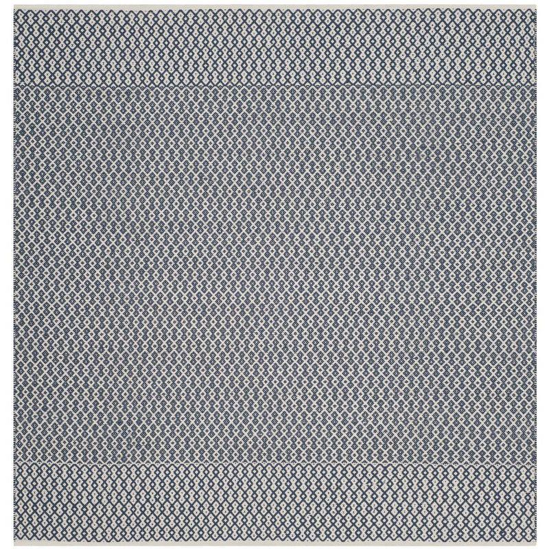 Montauk MTK339 Hand Woven Indoor Area Rug - Ivory/Navy - 6'x6' - Safavieh