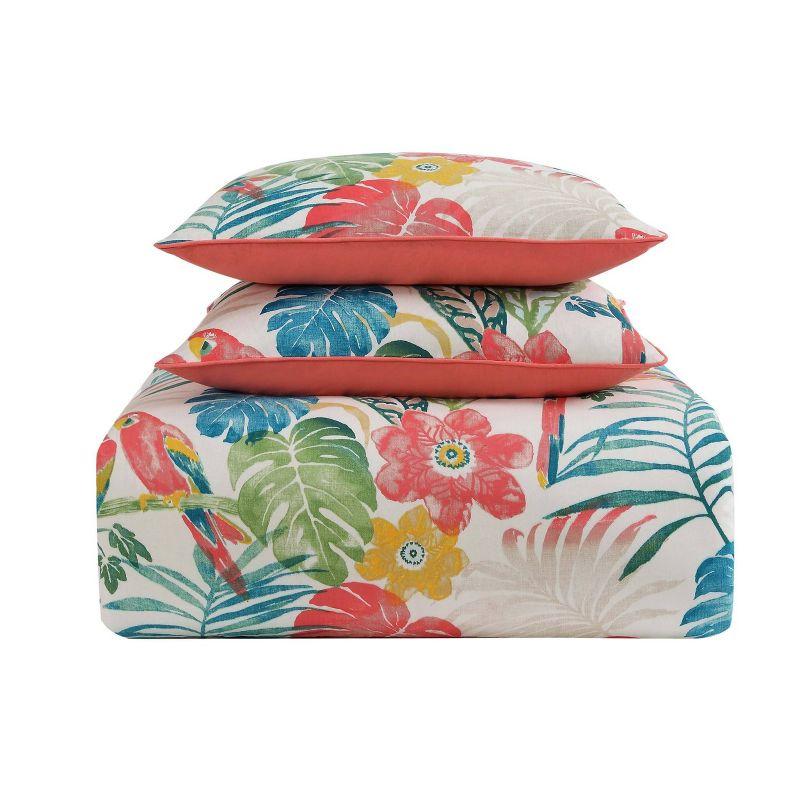 Coco Paradise Coastal Cotton Ring Stitch Floral Comforter Set