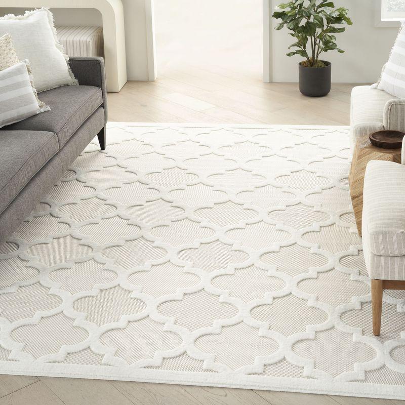 Nourison Easy Care 7' x 10' Ivory/White Indoor/Outdoor Rug