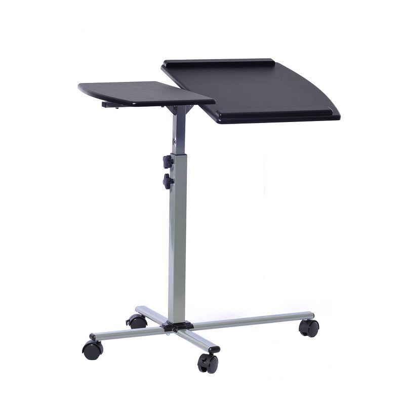 Mobile Laptop Cart Steel Graphite Black - Techni Mobili: Adjustable, Rolling Workstation with Locking Wheels