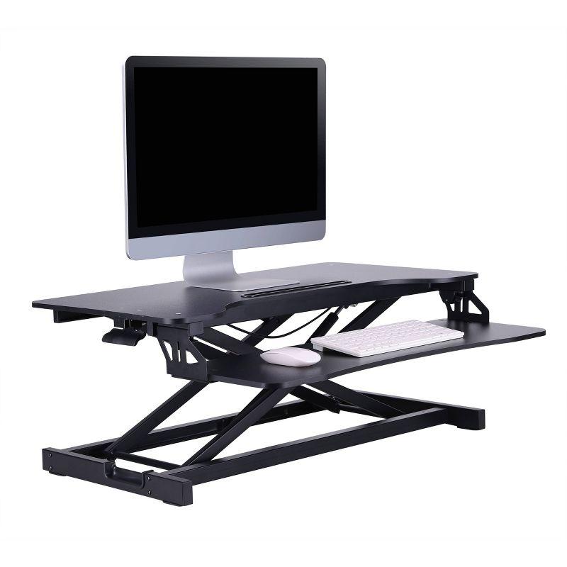 ErgoFlex 34.5" Black Height Adjustable Dual Monitor Desk Riser