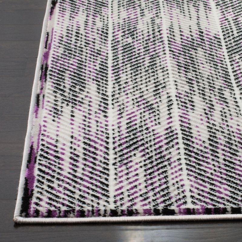Skyler SKY194 Power Loomed Indoor Area Rug - Grey/Purple - 6'7"x6'7" - Safavieh