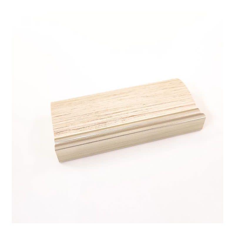 41"x29" Non-Beveled Cottage Wood Bathroom Wall Mirror White/Silver - Amanti Art: Modern Rectangle, Wall Mount, Wood Frame