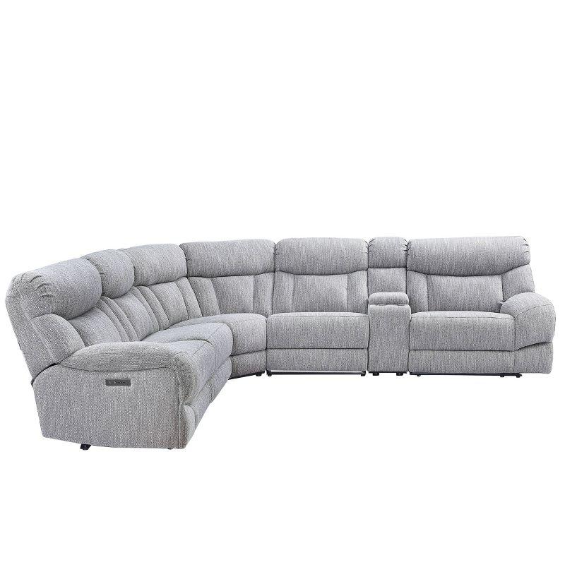 6pc Park City Dual Power Reclining Sectional Sofas Gray - Steve Silver Co.