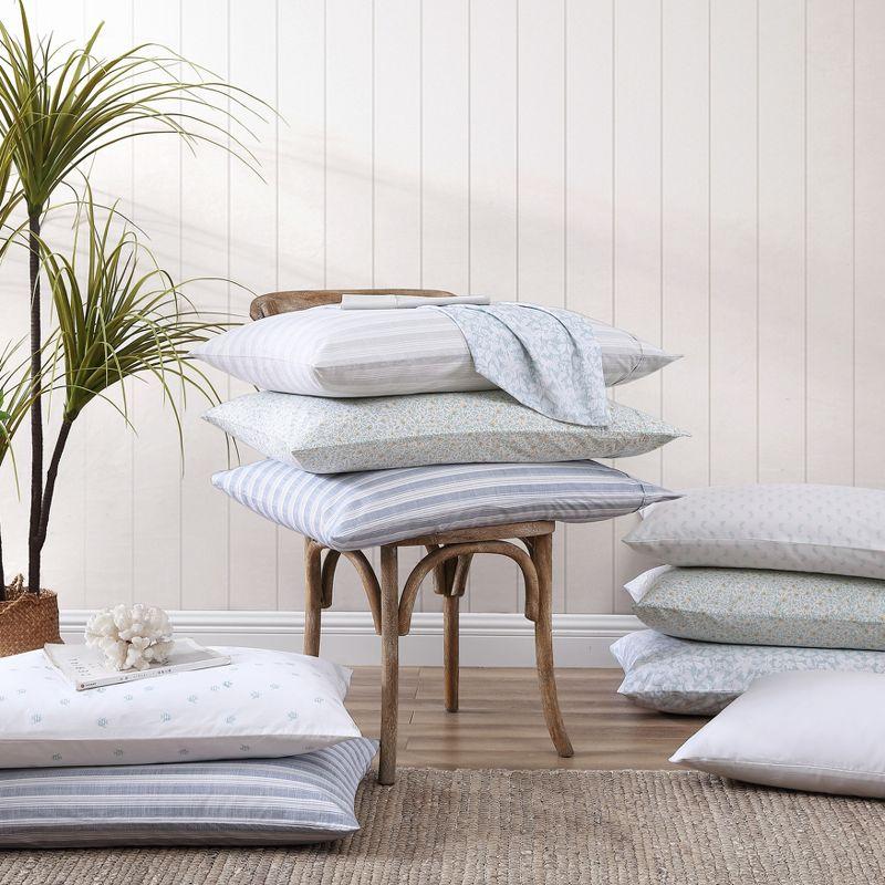 Tommy Bahama Crane Flower 100% Cotton Percale- 4 Piece- Sheet Set  Green- Queen