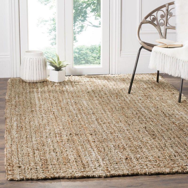 Natural Hand-Knotted Jute 4' x 6' Area Rug