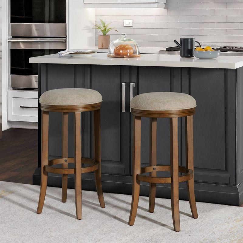 Natick Solid Rubber Wood Counter And Bar Stool