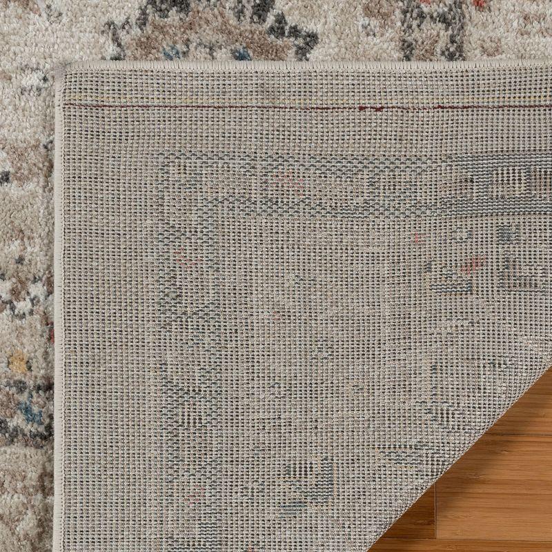 Heirloom Dov Transitional Oriental Border Floral Ivory Polypropylene Area Rug