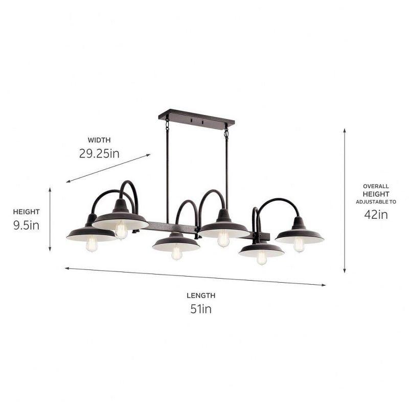 Kichler Lighting Marrus 6 - Light Chandelier in  Weathered Zinc