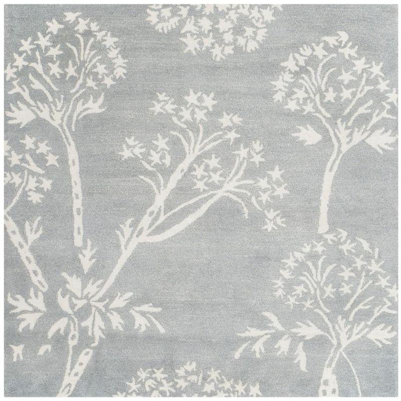 Bella BEL131 Hand Tufted Area Rug - Light Blue/Ivory - 5'x5' - Safavieh.