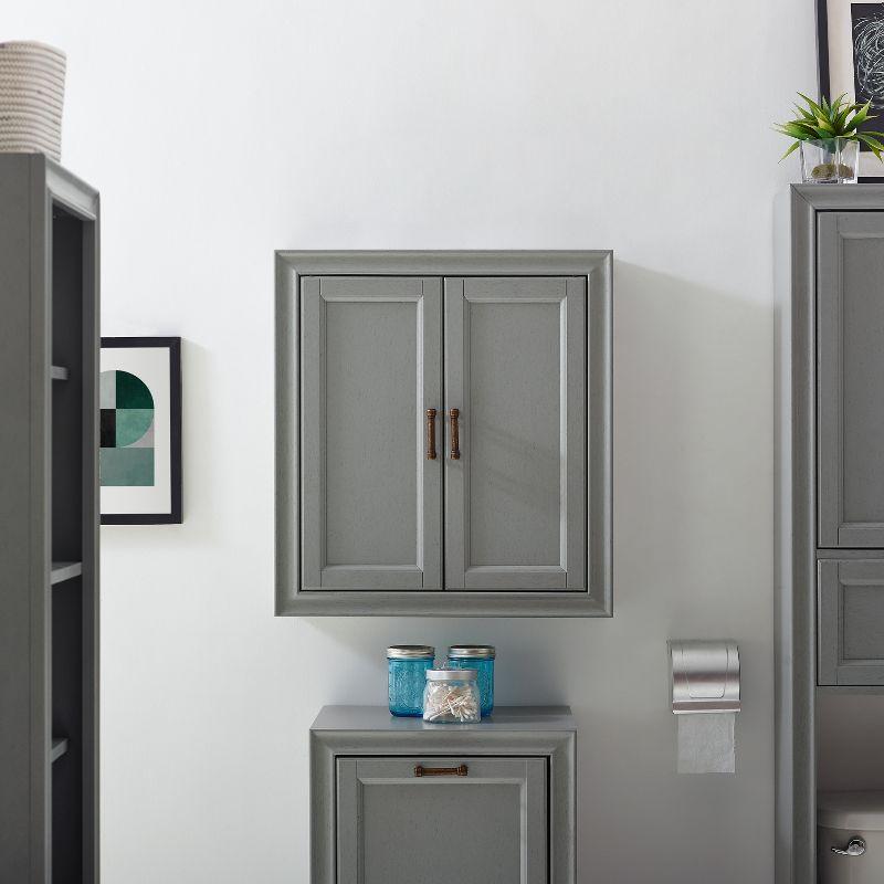 Tara Wall Decorative Wall Cabinet Gray - Crosley