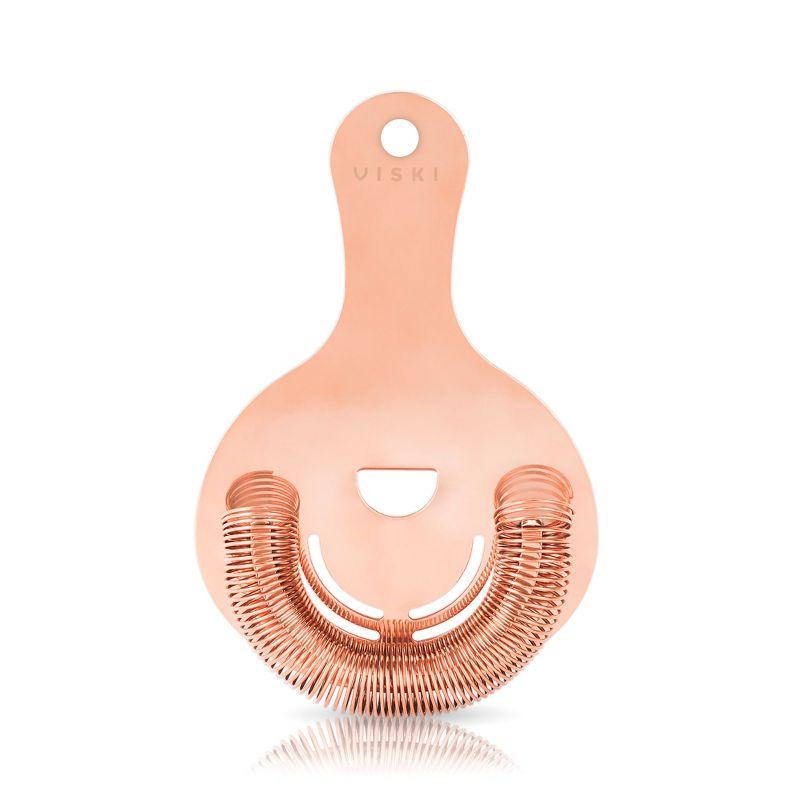 Viski Copper Stainless Steel Hawthorne Cocktail Strainer