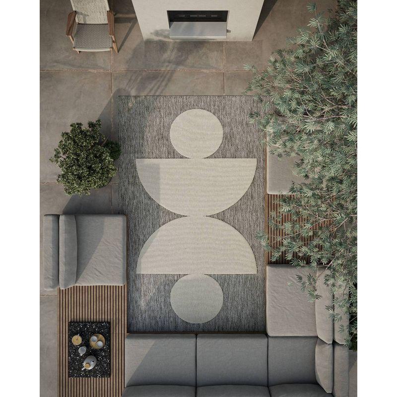 Momeni Axel Geometric Machine Loomed Indoor/Outdoor Rug Gray