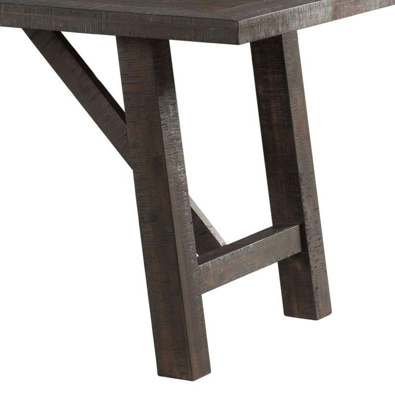 Cash Dining Table Dark Gray - Picket House Furnishings: Rustic Farmhouse Trestle, Seats 6, Acacia Wood