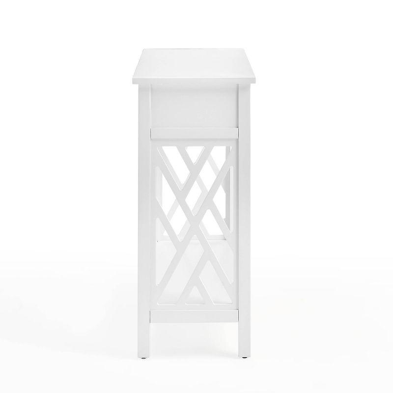 36" Middlebury Coffee Table, End Table with Tray and Console Table White - Alaterre Furniture: Living Room 3-Piece Set