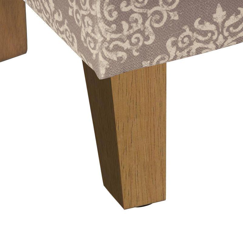 Large Textured Storage Bench Medallion Brown - HomePop: Hinged Lid, Seating & Coffee Table