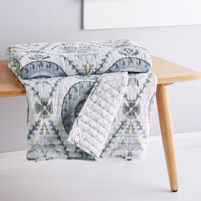 Maeve Neutral Quilted Throw - Levtex Home