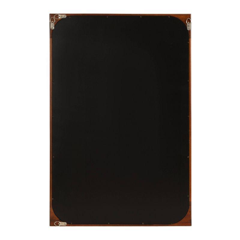 Kate & Laurel All Things Decor 24"x36" Kenai Framed Wall Mirror Walnut Brown: Modern Rectangular Design, No Assembly Required