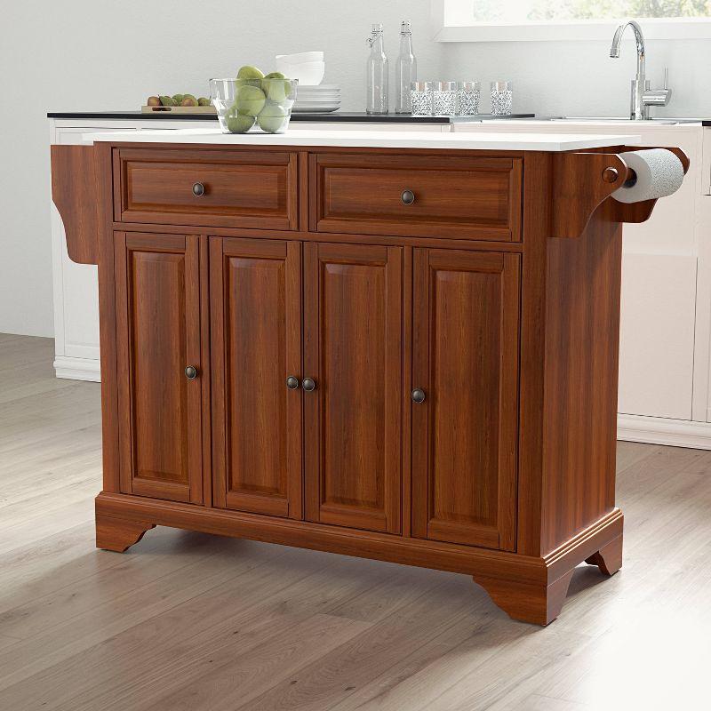 Lafayette Cherry Wood Granite Top Full-Size Kitchen Island