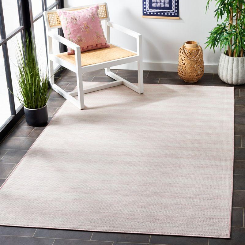 Hampton HTN231 Power Loomed Indoor/Outdoor Area Rug - Light Pink - 5'1"x7'6" - Safavieh.