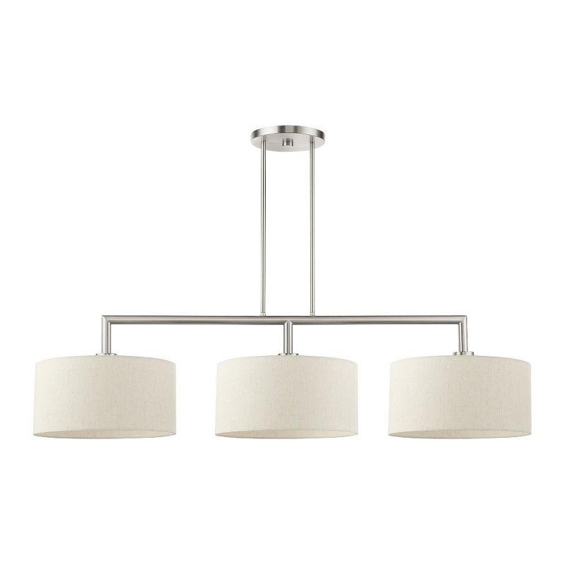Livex Lighting Meridian 3 - Light Chandelier in  Brushed Nickel