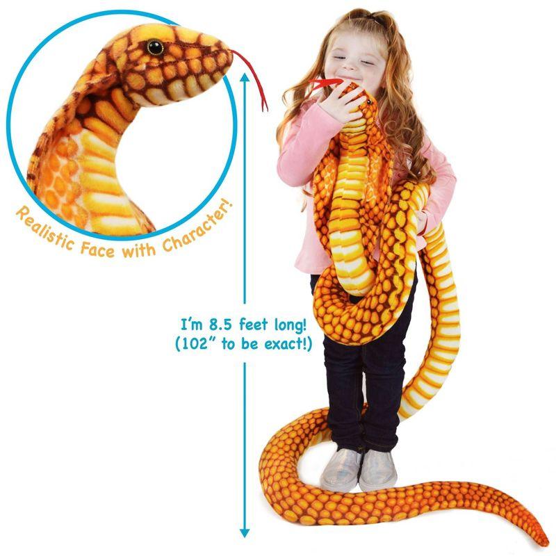 Qamra the King Cobra - 102 Inch Stuffed Animal Plush - By Viahart