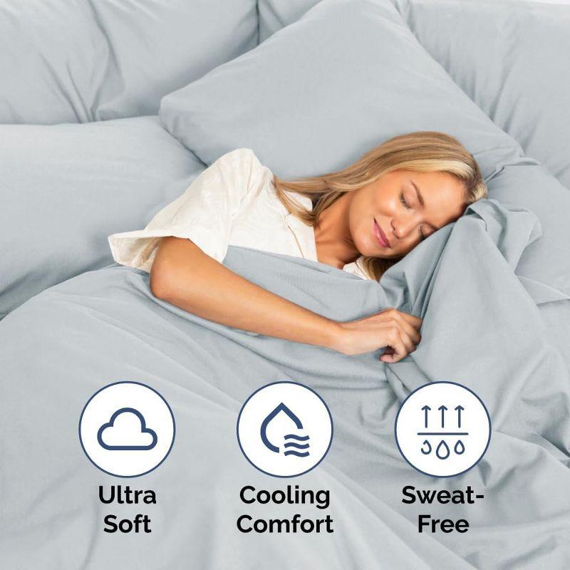 CGK Linens 4 Piece Sheet Set Premium Cooling, Soft & Wrinkle Free Sheet Set