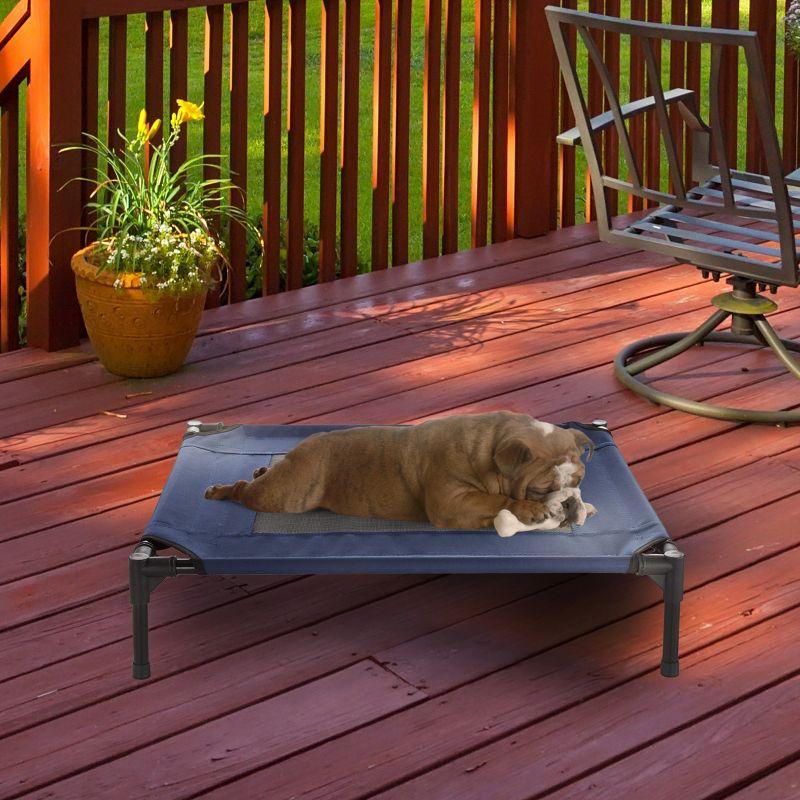 Pet Adobe Elevated Pet Bed for Dogs and Cats - 30" x 24", Navy