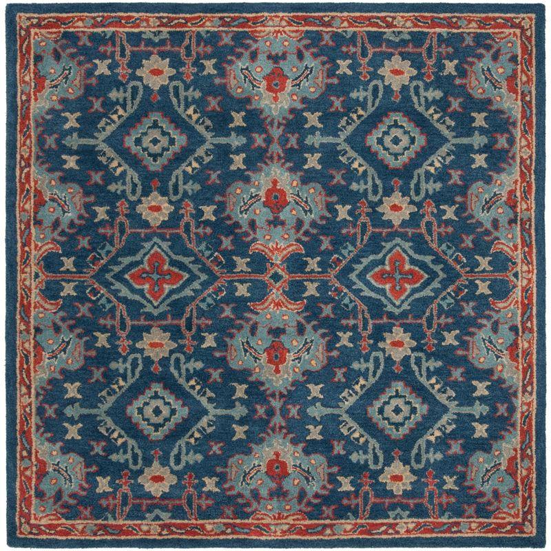 Heritage Blue Hand-Tufted Wool 6' x 6' Square Area Rug