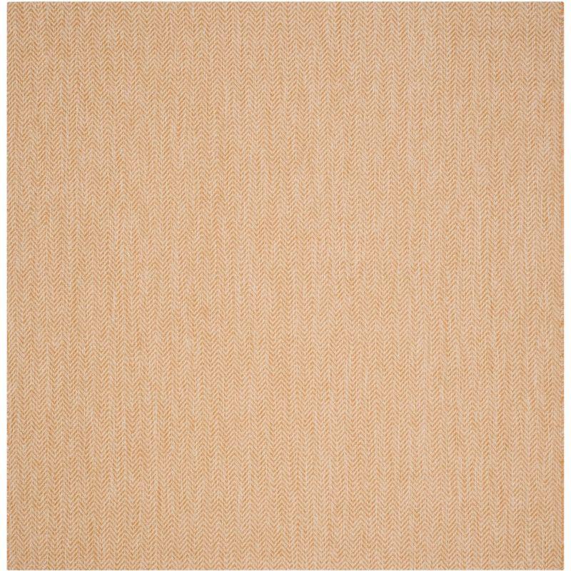 Courtyard CY8022 Power Loomed Indoor and Outdoor Area Rug - Natural/Cream - 4'x4' - Safavieh