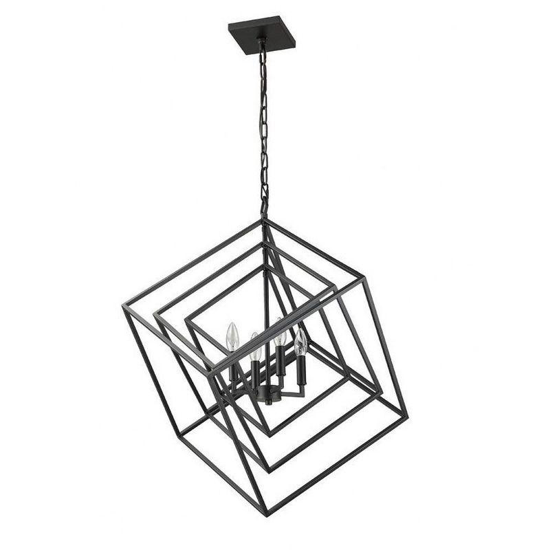 Z-Lite Euclid 4 - Light Chandelier in  Matte Black