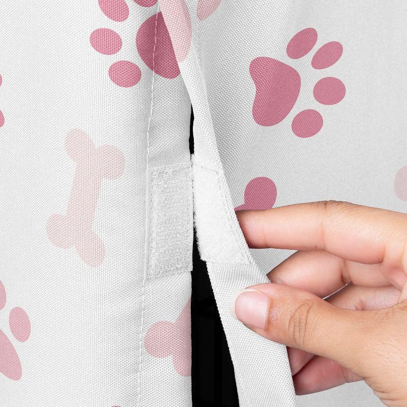 Sweet Jojo Designs Girl Dog Crate Kennel Cover 36in. Paw and Bone Blush Pink and White