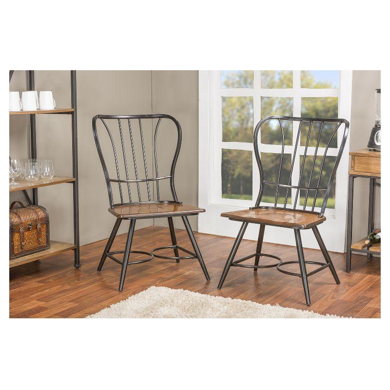 Longford Industrial Dining Chair (Set Of 2) - Baxton Studio