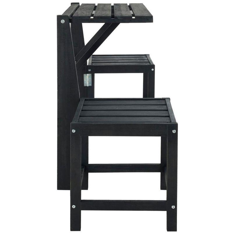 Belamy 63'' Black Transformer Bench-to-Table for Outdoor Use