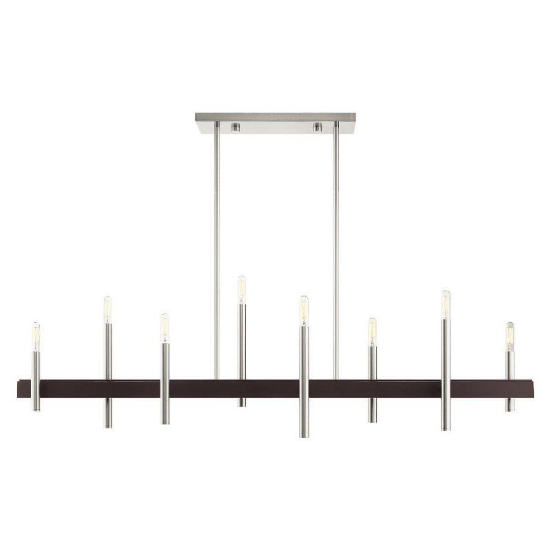 Livex Lighting Denmark 8 - Light Chandelier in  Brushed Nickel