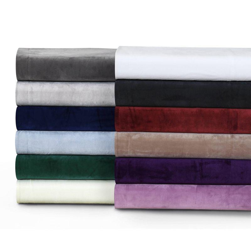 2pc Twin Venice Velvet Oversized Solid Duet Set Burgundy - Tribeca Living: Luxurious Polyester, Reversible, OEKO-TEX Certified