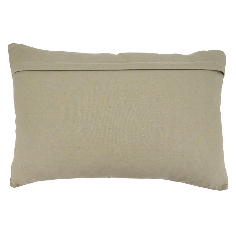 Saro Gina Collection Appliqued Cotton Throw Pillow